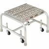 Tri-Arc 1 Step Mobile Aluminum Step Stand w/ Grip Strut Top Step & 16"W Platform - WLAR001165 -Ladders Sales Store B593655