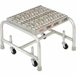Tri-Arc 1 Step Mobile Aluminum Step Stand w/ Grip Strut Top Step & 16"W Platform - WLAR001165