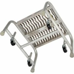 Tri-Arc 1 Step Mobile Aluminum Step Stand w/ Grip Strut Top Step & 16"W Platform - WLAR001165 -Ladders Sales Store B593655 04
