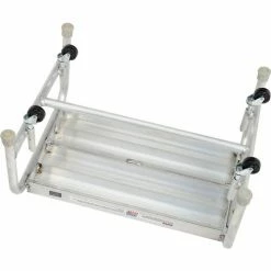 Tri-Arc 1 Step Mobile Aluminum Step Stand w/ Solid Ribbed Top Step & 24"W Platform - WLAR001244 -Ladders Sales Store B593656 07