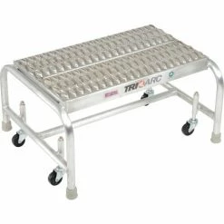 Tri-Arc 1 Step Mobile Aluminum Step Stand w/ Grip Strut Top Step & 24"W Platform - WLAR001245