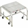Tri-Arc 1 Step Mobile Aluminum Step Stand w/ Solid Ribbed Top Step & 16"W Platform - WLAR001164
