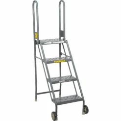 Tri-Arc 4 Step Folding Rolling Ladder Stand - Perforated Tread - KDMF104166 -Ladders Sales Store B593661 02