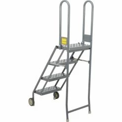 Tri-Arc 4 Step Folding Rolling Ladder Stand - Perforated Tread - KDMF104166 -Ladders Sales Store B593661 05