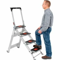 Little Giant® Safety Aluminum Step Ladder - 4 Step - 10410BA -Ladders Sales Store B753945 17