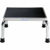 Blickman Step Stool 1250 Chrome w/o Handrail w/Mounting Holes, 14-1/4"W x 11-3/8"D x 9"H -Ladders Sales Store BKM 1021251640