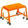 Ballymore Perforated 16"W 1 Step Steel Rolling Ladder 20"D Top Step - Orange - 11820PSU-O -Ladders Sales Store BLL 11820PSU O