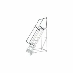 Ballymore 46"H CAL-OSHA Handrail Kit for Stainless Steel Rolling Ladder - 10 to 12 Step - CAL OSHA SS 10-12