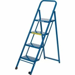 Ballymore 4 Step Thin Line Folding Step Ladder, 300 lb. Capacity, Blue - TL418 29 Ballymore 4 Step Thin Line Folding Step Ladder, 300 lb. Capacity, Blue - TL418 -Ladders Sales Store BLL TL418