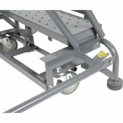 Ballymore Perforated 24"W 9 Step Steel Rolling Ladder 14"D Top Step - FS093214P -Ladders Sales Store Bally Brake Detail 11 4