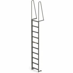 EGA Products EGA Steel Walk Through Dock Ladder, 10 Step, Gray - MDT10