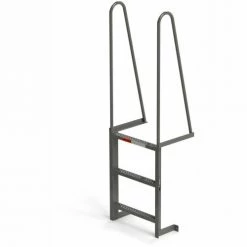 EGA Products EGA Steel Walk Through Dock Ladder, 3 Step Gray - MDT3