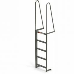 EGA Products EGA Steel Walk Through Dock Ladder, 5 Step Gray - MDT5