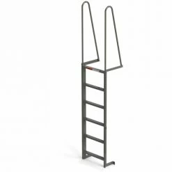 EGA Products EGA Steel Walk Through Dock Ladder, 6 Step Gray - MDT6
