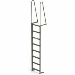 EGA Products EGA Steel Walk Through Dock Ladder, 8 Step, Gray - MDT8