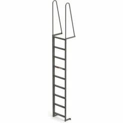 EGA Products EGA Steel Walk Through Dock Ladder, 9 Step, Gray - MDT9
