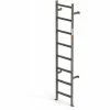EGA Products EGA Steel Vertical Wall Mount Ladder W/O Rail Extensions, 8 Step Gray - MVMS8