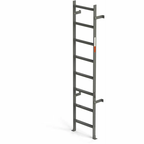 EGA Products EGA Steel Vertical Wall Mount Ladder W/O Rail Extensions, 8 Step Gray - MVMS8 3 EGA Products EGA Steel Vertical Wall Mount Ladder W/O Rail Extensions, 8 Step Gray - MVMS8
