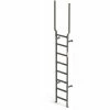 EGA Products EGA Steel Vertical Wall Mount Ladder W/ Rail Extensions, 8 Step Gray - MVMS8EX