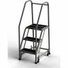 EGA Products EGA Office Ladder 3-Step Rubber Surface, Gray 450Lb. Capacity - F005-G -Ladders Sales Store EGA B1893196