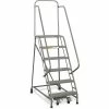 EGA Products EGA Industrial Rolling Ladder 4-Step 20" Wide Perforated, Gray 450Lb. Capacity - L006 -Ladders Sales Store EGA L006