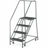 EGA Products EGA Steel EZY-Climb Ladder w/ Handrails 3-Step, 30" Wide Perforated, Gray, 450 lb. Cap. - R026 -Ladders Sales Store EGA R026