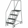 EGA Products EGA Steel EZY-Climb Ladder w/ Handrails 3-Step, 24" Wide Grip Strut, Gray, 450 lb. Cap. - R032 -Ladders Sales Store EGA R032
