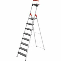 Hailo L100 Pro 8 Step Aluminum Folding Step Ladder -Ladders Sales Store HLI 8050 827