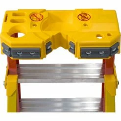 Werner 6' Fiberglass Leansafe Ladder w/ Plastic Tool Tray, 300 lb. Cap - L6206 -Ladders Sales Store L6200 FI Top2