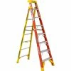 Werner 8' Fiberglass Leansafe Ladder w/ Plastic Tool Tray, 300 lb. Cap - L6208 -Ladders Sales Store L6208 PI