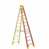 Werner 12' Fiberglass Leansafe Ladder w/ Plastic Tool Tray, 300 lb. Cap - L6212