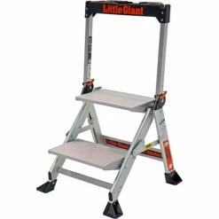 Little Giant® Jumbo Step Aluminum Ladder - 375 lb. Capacity, 2 Step - 11902 -Ladders Sales Store LTT 11902