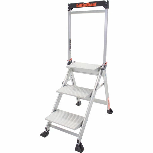 Little Giant® Jumbo Step Aluminum Ladder - 375 lb. Capacity, 3 Step - 11903 5 Little Giant® Jumbo Step Aluminum Ladder - 375 lb. Capacity, 3 Step - 11903 - Image 3
