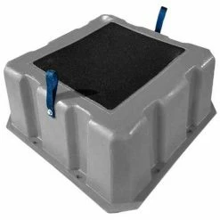 US Roto Molding 1 Step Nestable Plastic Step Stand - Gray 25"W x 25"D x 10"H - NST-1 GY