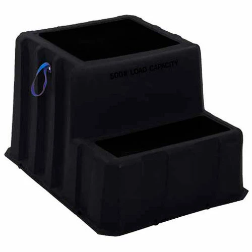US Roto Molding 2 Step Nestable Plastic Step Stand - Black 26"W x 33"D x 20"H - NST-2 BK 3 US Roto Molding 2 Step Nestable Plastic Step Stand - Black 26"W x 33"D x 20"H - NST-2 BK