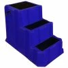 US Roto Molding 3 Step Nestable Plastic Step Stand - Blue 26"W x 43"D x 28"H - NST-3 BL