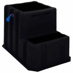 US Roto Molding 2 Step Plastic Step Stand Extra Large - Black 25-1/2"W x 33"D x 24"H - NTXST-2 BK
