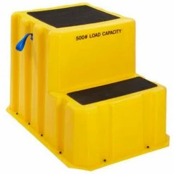 US Roto Molding 2 Step Plastic Step Stand Extra Large - Yellow 25-1/2"W x 33"D x 24"H - NTXST-2 YEL