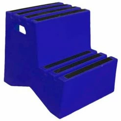US Roto Molding 2 Step Plastic Step Stand - Blue 21"W x 24-1/2"D x 19-1/2"H - ST-2 BL