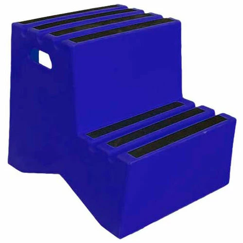 US Roto Molding 2 Step Plastic Step Stand - Blue 21"W x 24-1/2"D x 19-1/2"H - ST-2 BL 3 US Roto Molding 2 Step Plastic Step Stand - Blue 21"W x 24-1/2"D x 19-1/2"H - ST-2 BL