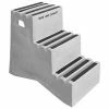 US Roto Molding 3 Step Plastic Step Stand - Gray 20"W x 33-1/2"D x 28-1/2"H - ST-3 GY 1 US Roto Molding 3 Step Plastic Step Stand - Gray 20"W x 33-1/2"D x 28-1/2"H - ST-3 GY -Ladders Sales Store PD5 ST 3 GY