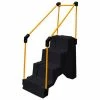 US Roto Molding 4 Step Plastic Step Stand W/ Handrails - Black 27"W x 38"D x 44"H - ST-4 BK 2 US Roto Molding 4 Step Plastic Step Stand W/ Handrails - Black 27"W x 38"D x 44"H - ST-4 BK -Ladders Sales Store PD5 ST 4 BK