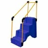 US Roto Molding 4 Step Plastic Step Stand W/ Handrails - Blue 27"W x 38"D x 44"H - ST-4 BL 2 US Roto Molding 4 Step Plastic Step Stand W/ Handrails - Blue 27"W x 38"D x 44"H - ST-4 BL -Ladders Sales Store PD5 ST 4 BL
