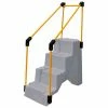 US Roto Molding 4 Step Plastic Step Stand W/ Handrails - Gray 27"W x 38"D x 44"H - ST-4 GY -Ladders Sales Store PD5 ST 4 GY
