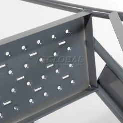 Tri-Arc Perforated 16"W 3 Step Steel Rolling Ladder 10"D Top Step - KDSR003166 -Ladders Sales Store PS Step Details 5 2