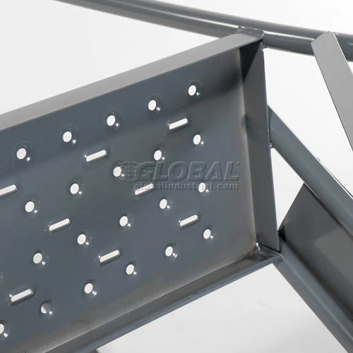 Tri-Arc Perforated 16"W 4 Step Steel Rolling Ladder 10"D Top Step - KDSR104166 13 Tri-Arc Perforated 16"W 4 Step Steel Rolling Ladder 10"D Top Step - KDSR104166 - Image 11