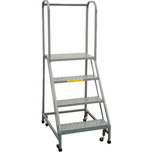 P.W. Platforms 4-Step Rolling Ladder , Serrated, 30" Step Width - GS4SH35 3 P.W. Platforms 4-Step Rolling Ladder , Serrated, 30" Step Width - GS4SH35