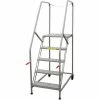 P.W. Platforms 4 Step Steel Rolling Truck Maintenance Ladder, 24" Step Width - TMP4SH30G -Ladders Sales Store PW9 TMP4SH30G