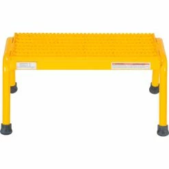 Vestil Aluminum Yellow Step Stand - 1 Step Welded - SSA-1-Y -Ladders Sales Store SSA 1 Y C