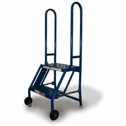 Tri-Arc 2 Step Folding Rolling Ladder Stand - Perforated Tread - KDMF102166